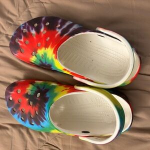 Tie Dye Crocs Size 9